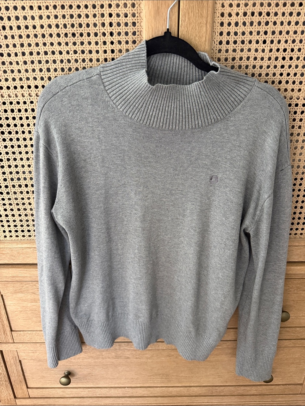 Lands' End Women's Gray Mock/Turtleneck Sweater